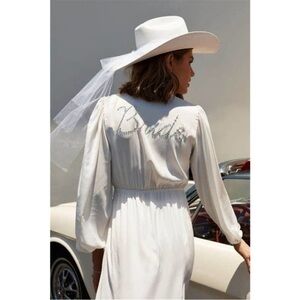 NWT Beach Riot Shiloh Bride Swim Coverup Maxi Dress White Size Small